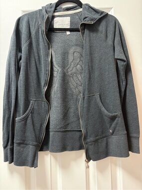 Victoria's Secret Charcoal Gray Angel Wing Zip-Up Hooded Jacket